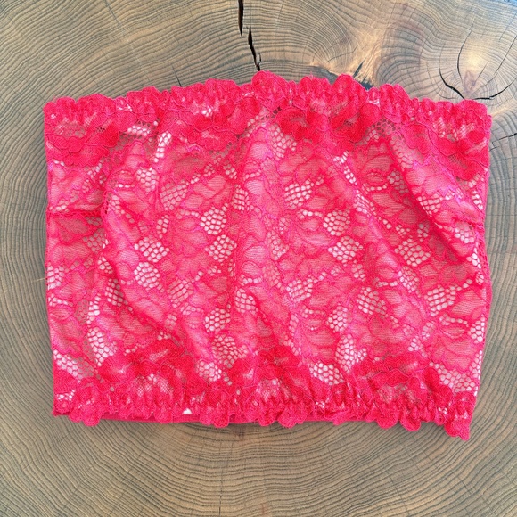 Red Lace Bandeau top - Picture 1 of 2